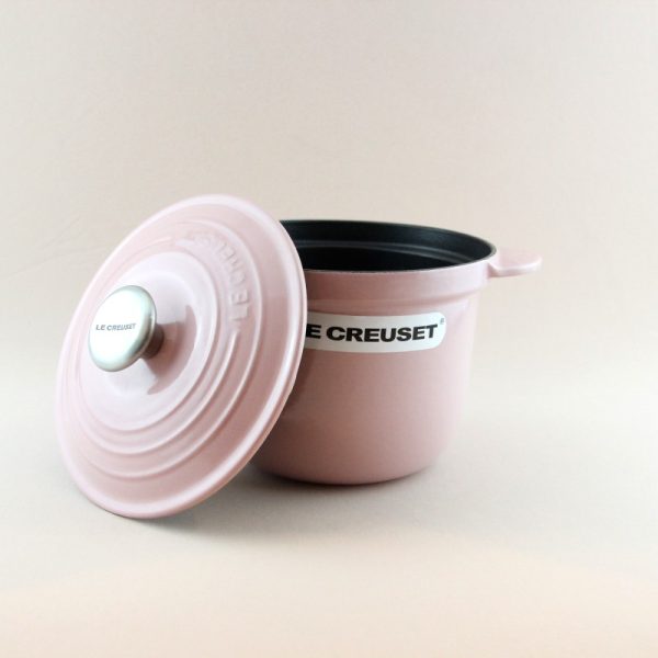 Le Creuset Cast Iron Cocotte Rice Pot Every 20cm 2.8L Shell Pink Casserole