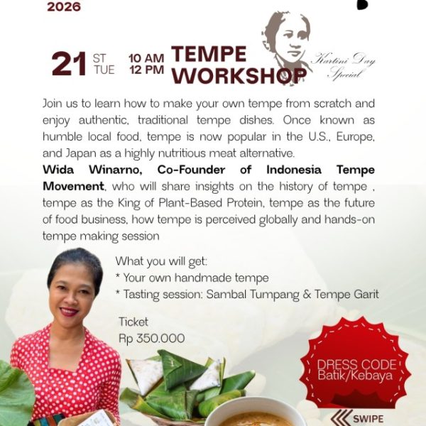 Kartini Day Special - Tempe Workshop with Dr. Ir. Wida Winarno, M.Si – Co-Founder of Indonesia Tempe Movement